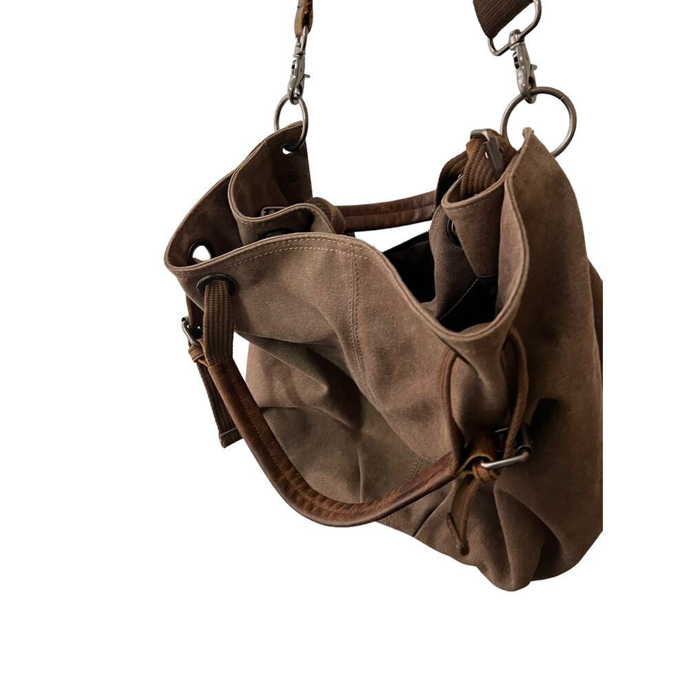 Wonder Youth Oversized brown Canvas Women’s Shoulder Bag